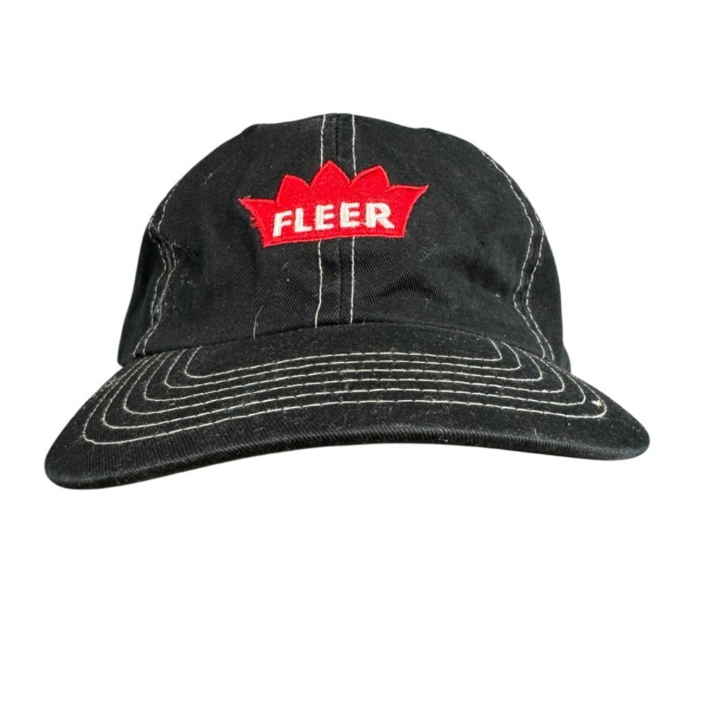 Vintage Fleer Trading Cards Hat Toppers Old School Black Contrast Stitch Cap